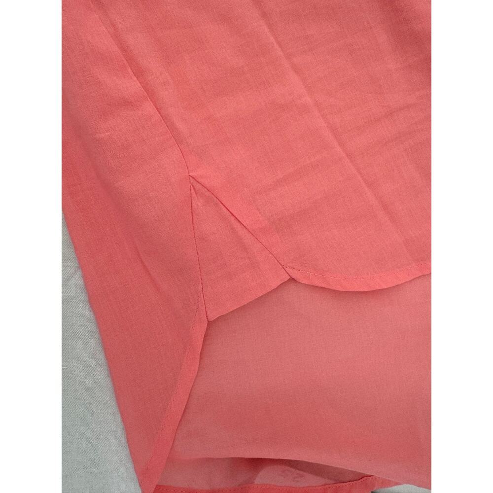 On34th Women's Coral Pink Long Sleeve Blouse Medium - Picture 7 of 8
